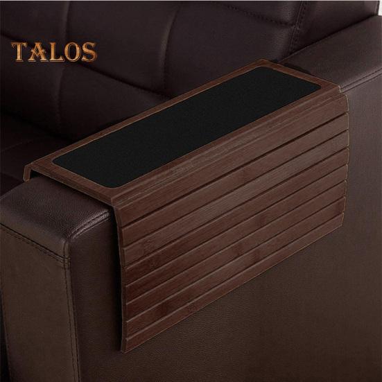 Деревянный поднос для дивана, нескользящий, прочный, многофункциональный, прямоугольный, складной подлокотник для дивана, держатель для кружки кофе, напитков, закусок, органайзер для хранения