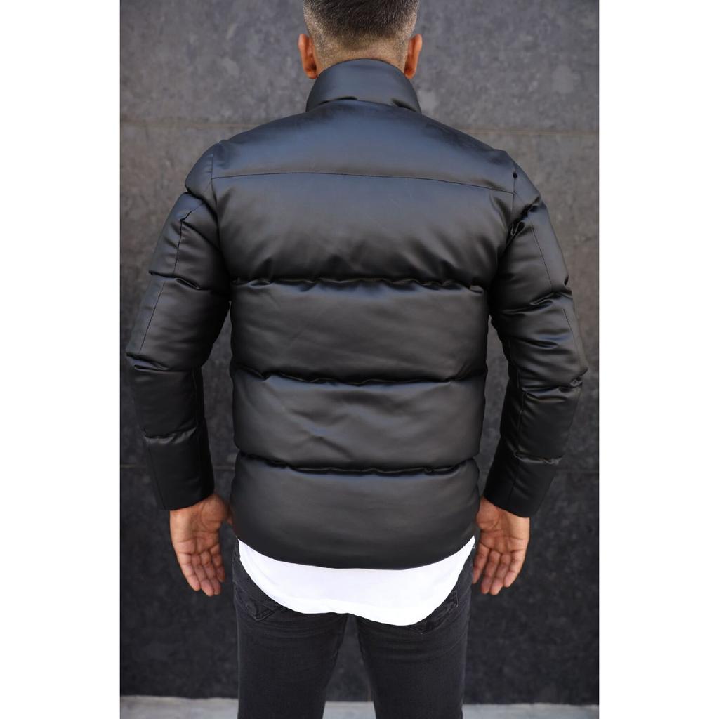 Кожаное пальто большого размера, надувное новое сезонное водонепроницаемое и ветрозащитное мужское зимнее пальто