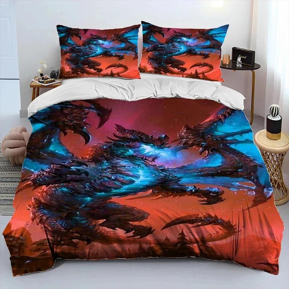 Exquisite 3D World of Warcraft Wallpaper Game Digital Printing Bedding Set Duvet Cover Comforter Bed Youth Kids Girl Boys Gift