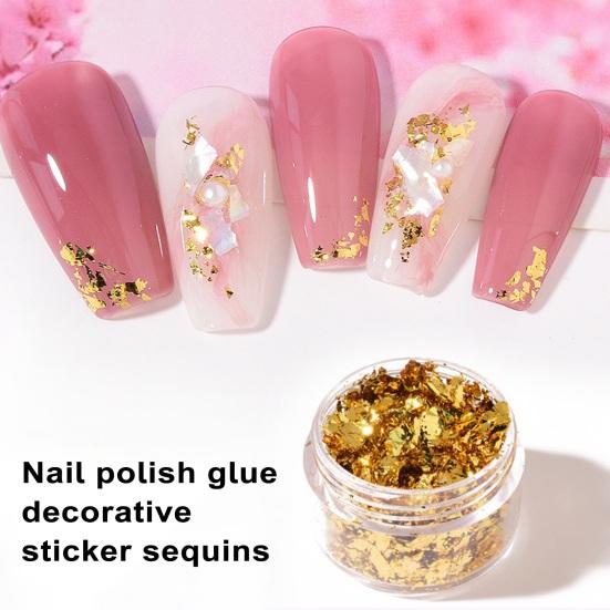 1 коробка, украшение для ногтей, блестки, золотой/серебряный цвет, нерегулярные чешуйки из оловянной фольги, DIY маникюр, УФ-гель-лак, 3D блестящие аксессуары для украшения ногтей