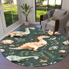 1PC Dinosaur Pattern Non-Slip Floor Round carpet, Office, family, bedroom, Large Area Rug Indoor Rugs,  Durable Polyester-L0379