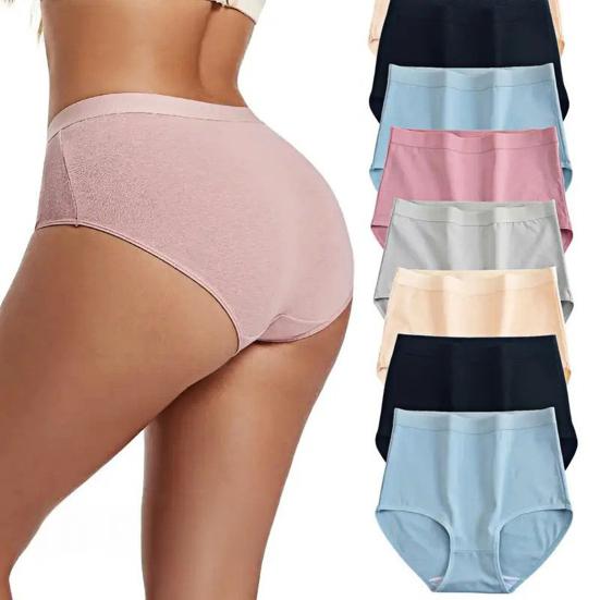 Women'S Cotton Underwear High Waisted Tummy Control Full Coverage Panties