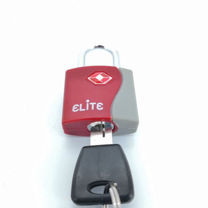 Cadenas à clé TSA Elite - Rouge - Noir -