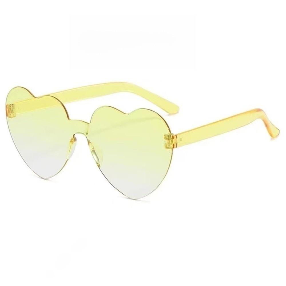 Trendy Love Heart Shape Sunglasses UV Protection Colorful Gradient Sunglasses Women