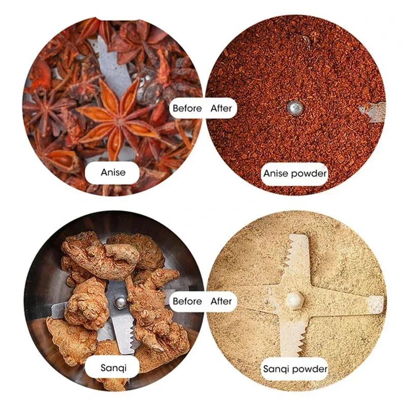 Mini Electric Grinder Household Ultrafine Baby Food Pulverizer Coffee Grinder Spice Pepper Grinder Grain Mill 4 Blades