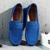 Men Casual Shoes Luxury Mens Loafers Handmade Suede Genuine Leather Men's Shoes Moccasins Slip On Flats Male Luxe Driving Shoes