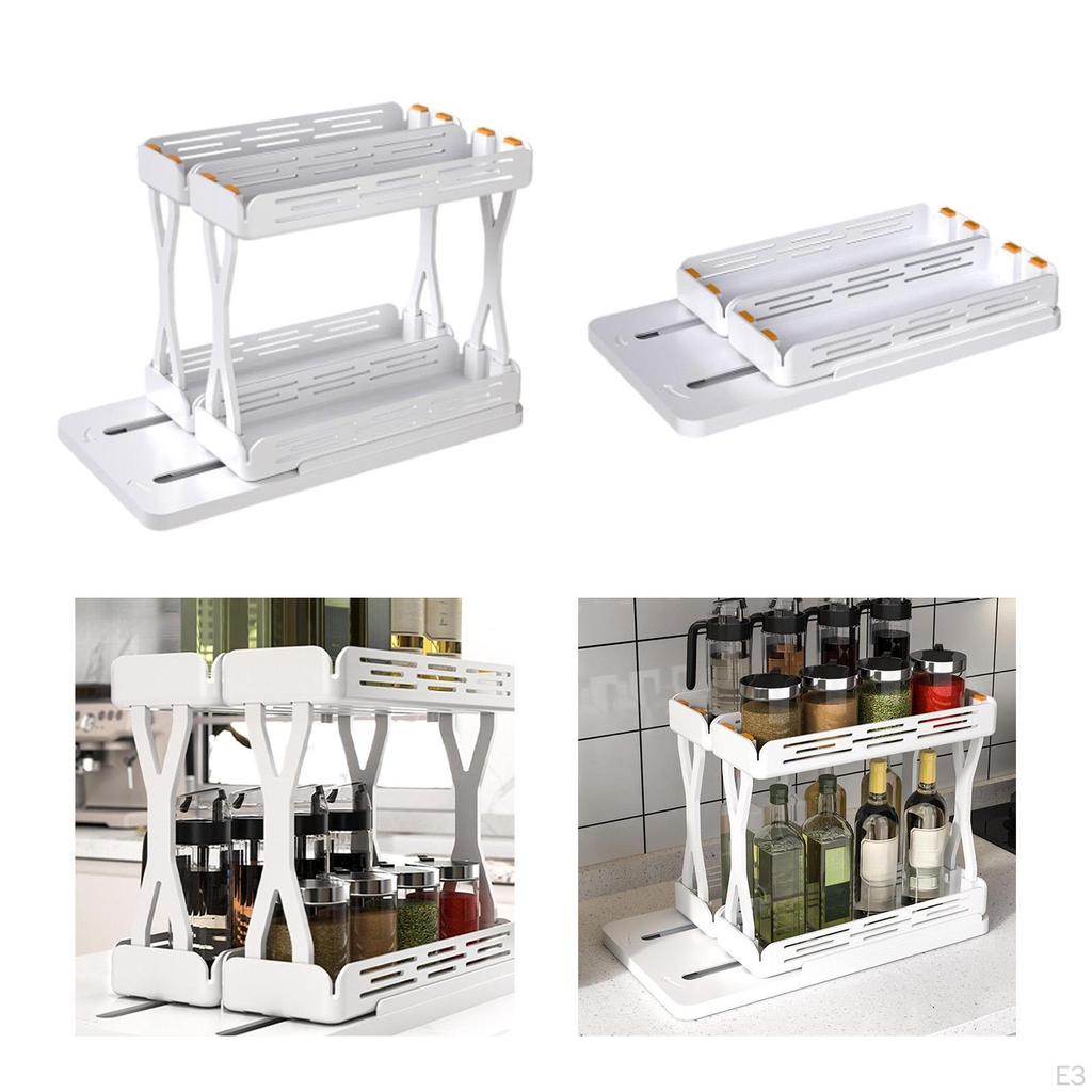 Extendable Spice Rack, Multipurpose Storage Holder, Cabinet,