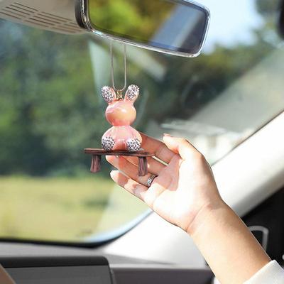 Украшение для автомобиля Подвеска Кролик Автомобильное Зеркало Украшение С Веревкой Рождественский Подвесной Декор Для Салона Автомобиля Для Расслабления Нервов И Снятия Стресса У Водителей