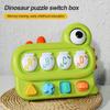 Dinosaur Toy Multi-Shape Press Button Shape Color Letter Recognition Funny Interactive Children Toddlers