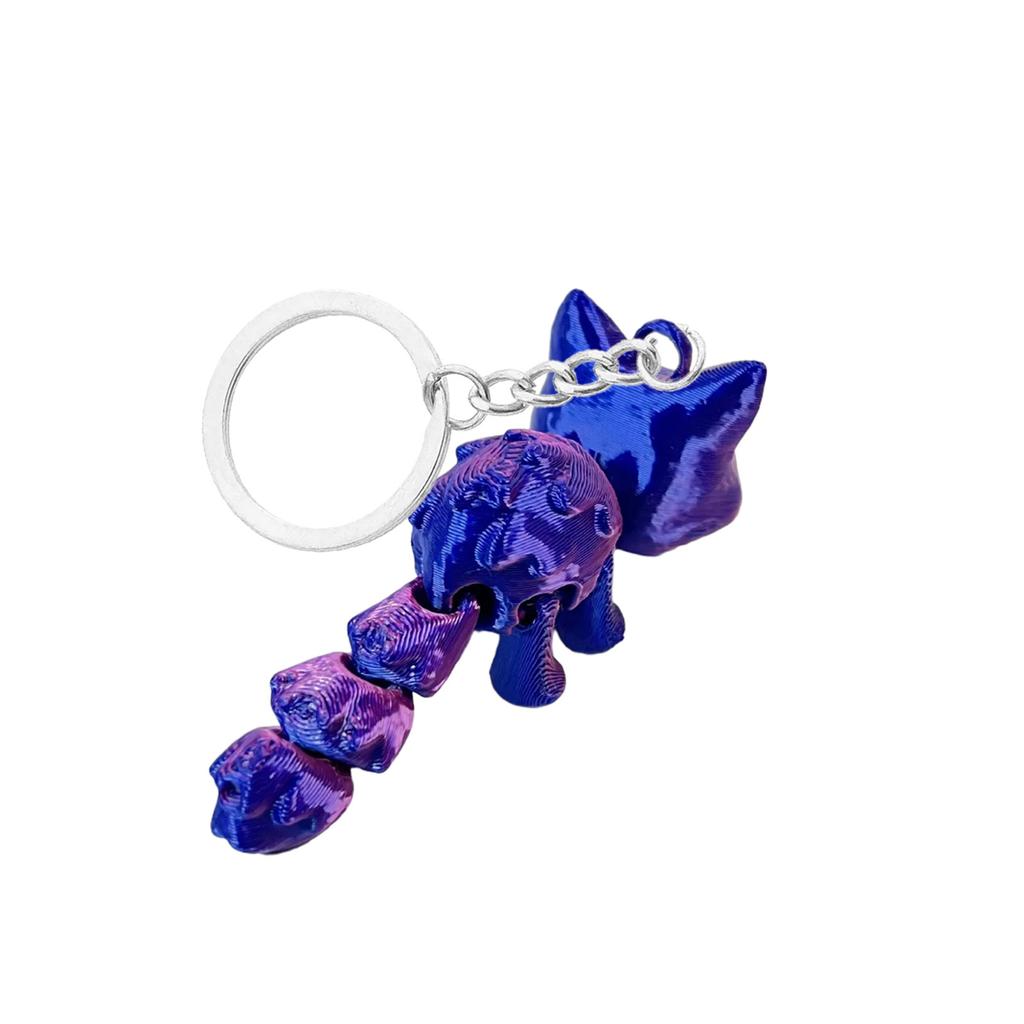 Уникальный брелок-подвеска в виде кошки, напечатанный на 3D-принтере, прочный брелок-подвеска в виде кошки, легкий брелок с исключительной детализацией