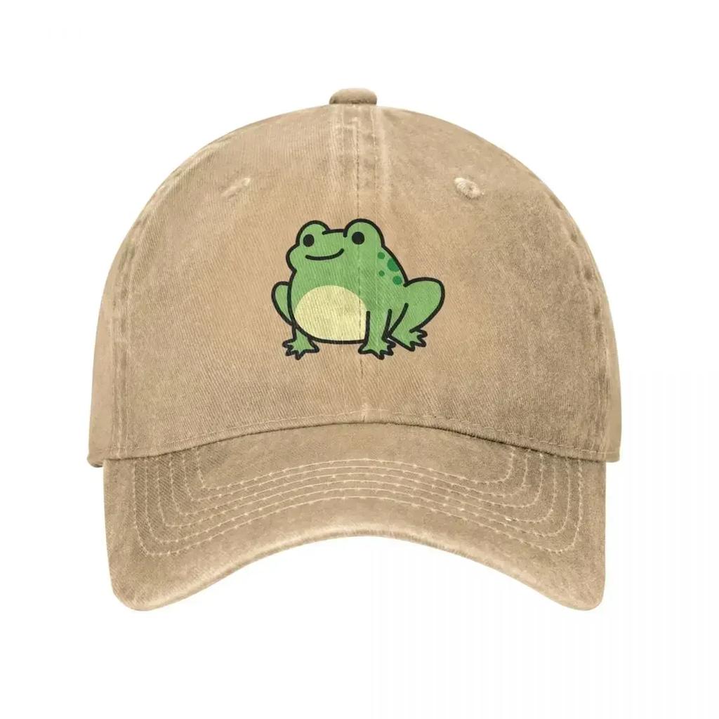 Frog Baseball Caps Snapback Denim Fabric Hats Outdoor Adjustable Casquette Sports Baseball Cowboy Hat for Unisex