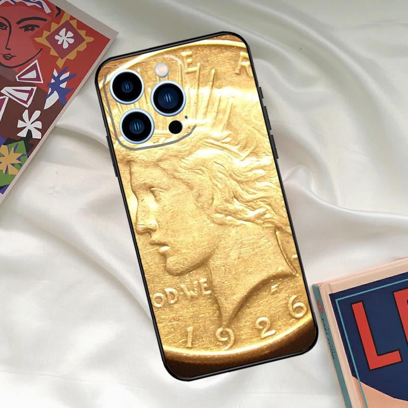 Switzerland Fine Gold Phone Case For iPhone 16 14 13 12 11 15 17 Pro Max 15 16 Plus 13 Mini 16e 17 Air Funda Cover