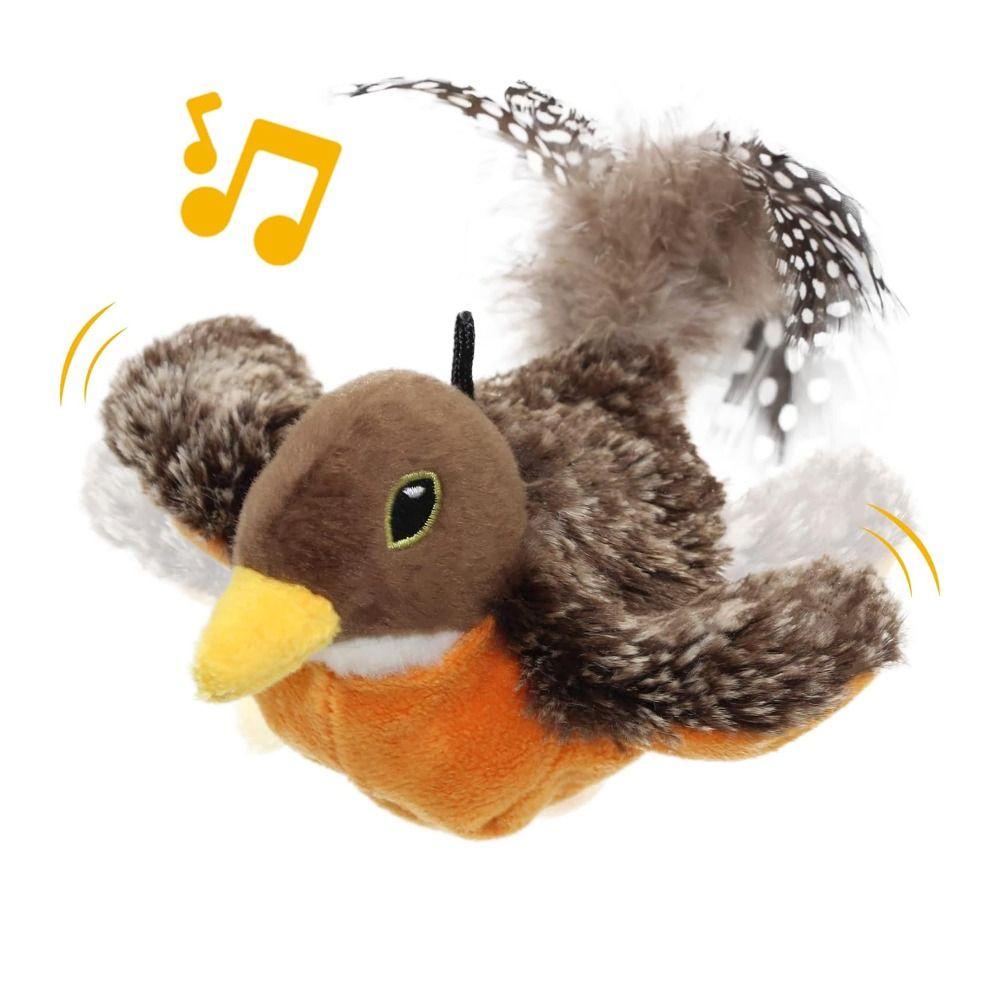 USB Машущая птица Воробей Игрушка для кошки Электронный питомец Симуляция Воробья Игрушка для скучающих кошек