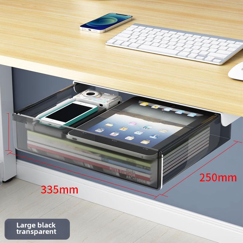 Under-Desk Hidden Drawer Storage Box for Office Workstation
