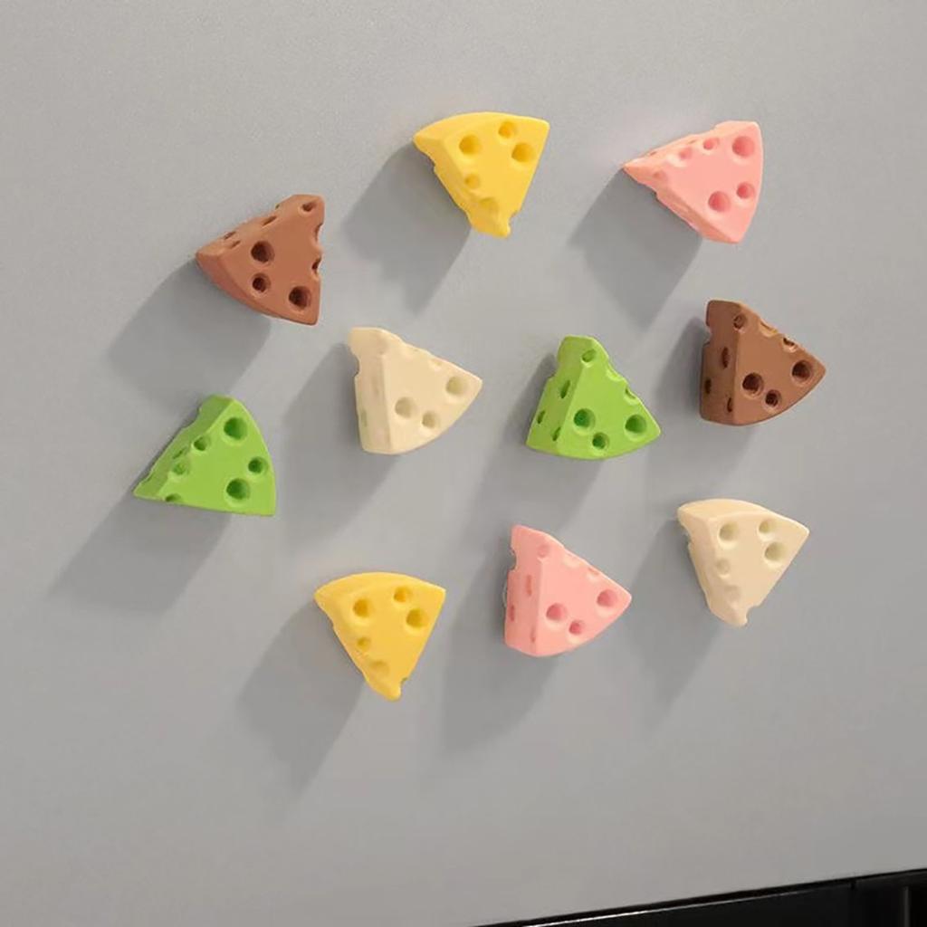 5/10 шт. Мини-магнит на холодильник в виде сыра, симпатичное маленькое магнитное украшение на стену с надписью «Po Message»