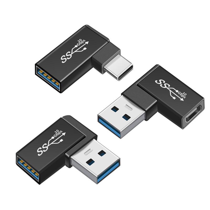 OTG-адаптер USB 3.1 Type-C (female) на USB 3.0 (male) 10 Гбит/с, Type-C на USB 3.0, под углом 90 градусов, для разъема USB-C OTG