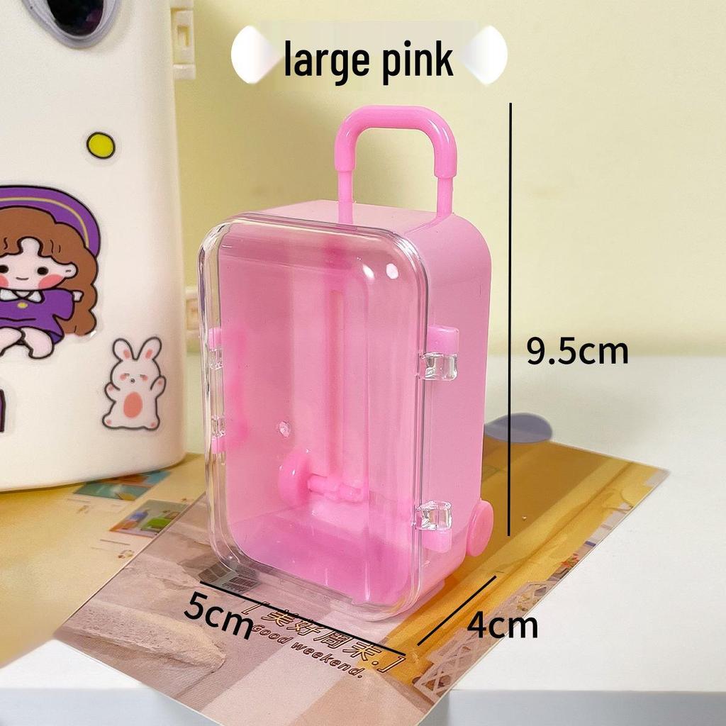 Transparent Hair Accessories and Jewelry Organizer Trolley Case