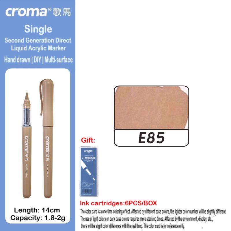 Набор многоразовых акриловых маркеров Croma 160/1 Colors с мягким наконечником, смываемые акварельные кисти, школьные принадлежности
