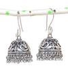 Натуральные индийские серебряные серьги Jhumki с драгоценными камнями в племенном стиле Бали, 2,17 дюйма, a9z00