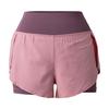 Женские шорты для бега 2-в-1 с широким поясом и карманами, компрессионная подкладка для отдыха