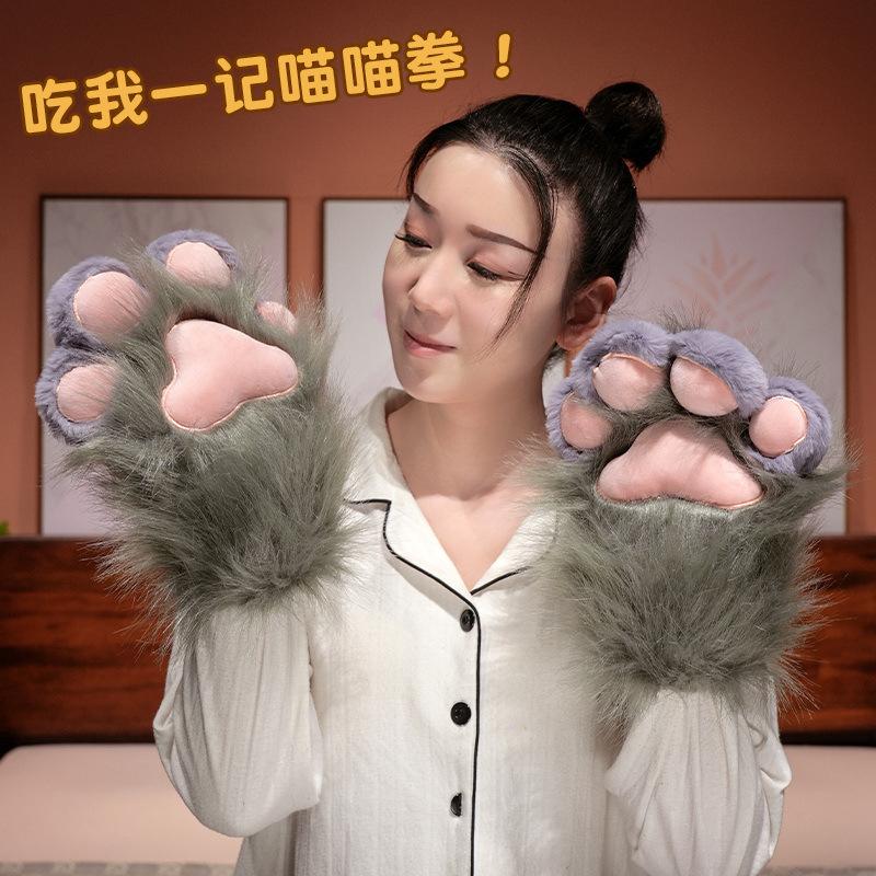 Мультяшные перчатки-лапки, крылья, сапоги, плюшевая игрушка, игра, вечеринка, наряд, успокаивающая кукла-марионетка для детей