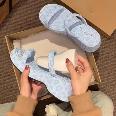 Маленькая сумка через плечо Обувь Женская обувь Модные клиновидные каблуки Шлепанцы Повседневные сандалии