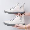 Women Leather Sneakers Spring High-top Casual Shoes Autumn First Layer Cowhide Ladies High Top Vulcanized Shoes