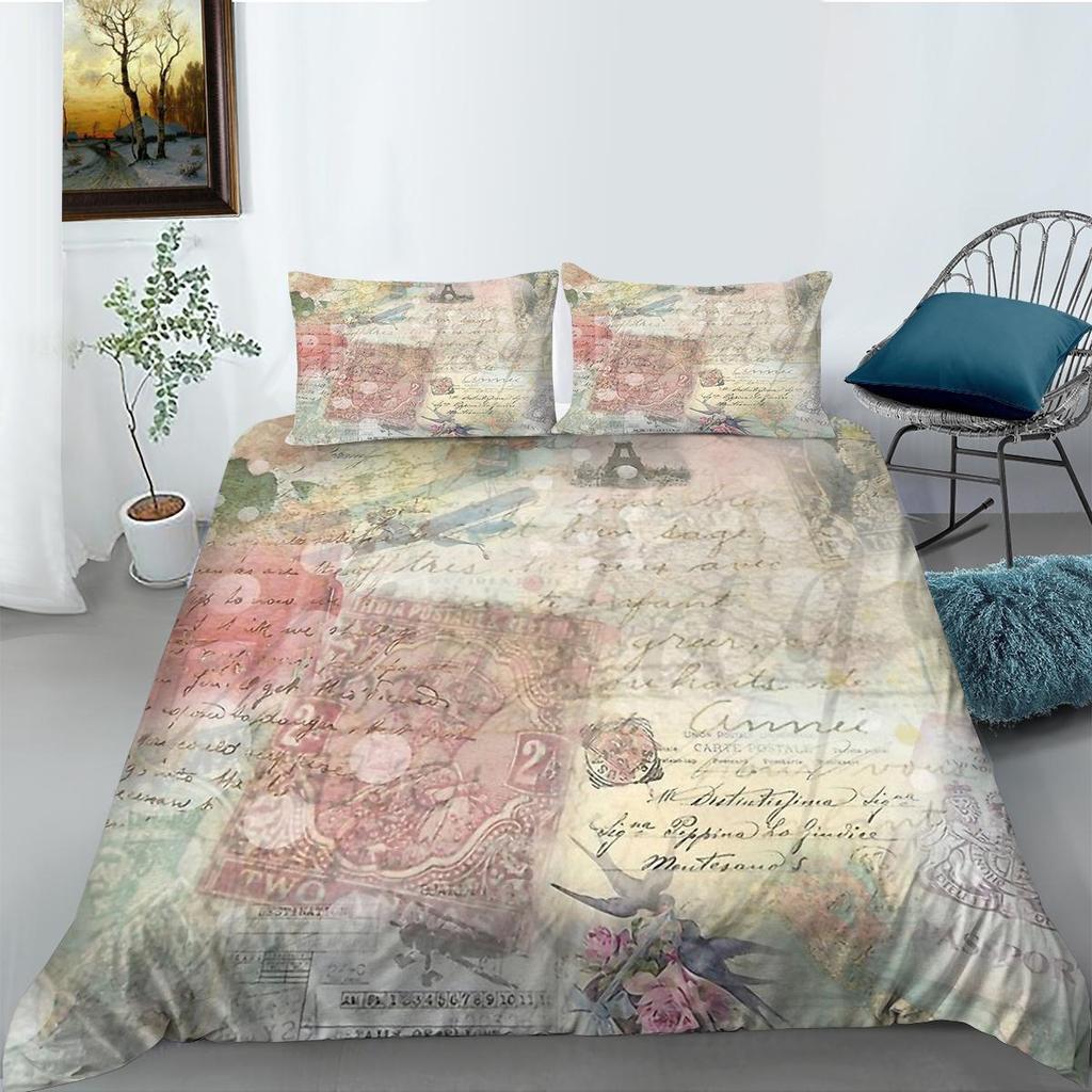 3D Digital Printed Bedding Set Colorful Pattern Duvet Cover Pillowcase AU Extra Large Full Size Bedding Set Home Decoration