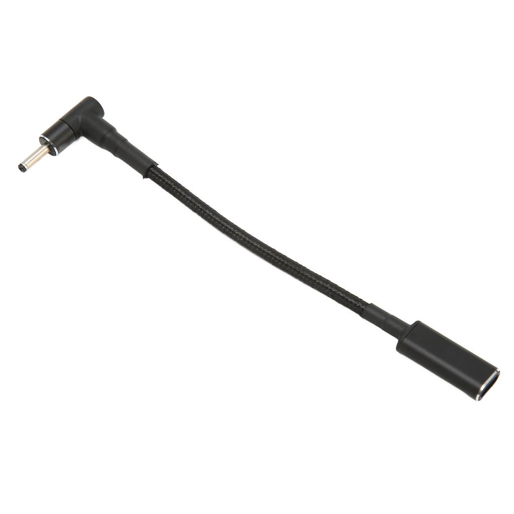 Адаптер USB Type C (мама) на штекер постоянного тока 3,0x1,0 мм Короткий кабель 100 Вт Двойной PD Чип EMARK Конвертер для зарядки ноутбука