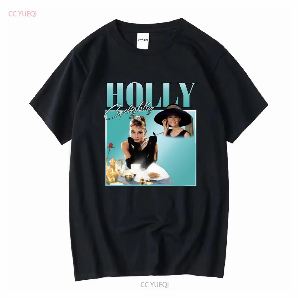 Holly Golightly Homage T Shirt Inspired By Breakfast At Tiffanys Audrey Hepbur Vintage Washed Versatile Casual Fashion