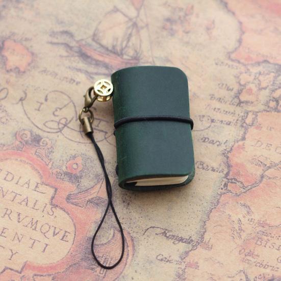 Винтажный милый мини-блокнот с обложкой из искусственной кожи и ремешком, сменный, крошечный дорожный журнал, маленький карманный дневник с книжным блоком для путешествий, для записей