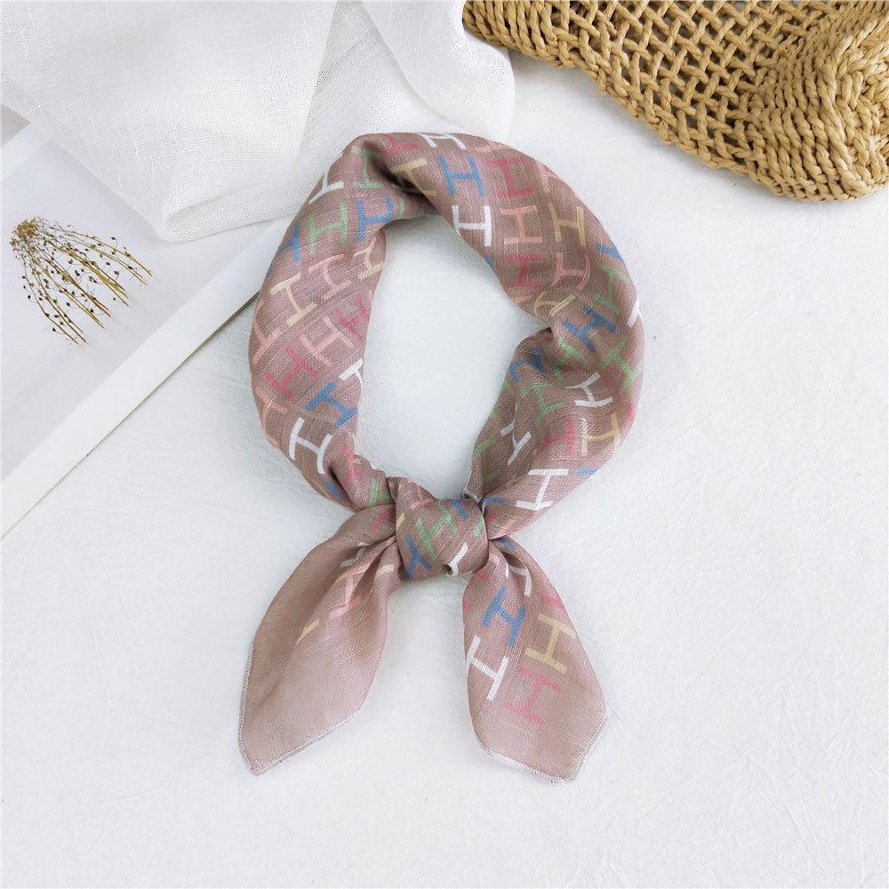 Маленький квадратный шарф из хлопка и льна, шелковый шарф, женский, весна и осень, новый стиль, художественный и универсальный, модный, темпераментный шарф-повязка на голову