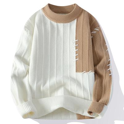 Горячая распродажа, популярный, новый повседневный свитер с круглым вырезом на осень и зиму, вязаный свитер, свитер большого размера свободного кроя.