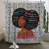 African American Woman Shower Curtain Sexy Black Girl Lady Inspirational Queen Abstract Boho Waterproof Bathroom Shower Curtain