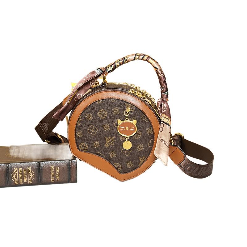 Женская новая модная сумка через плечо Baobao 2023, маленькая круглая сумка на одно плечо