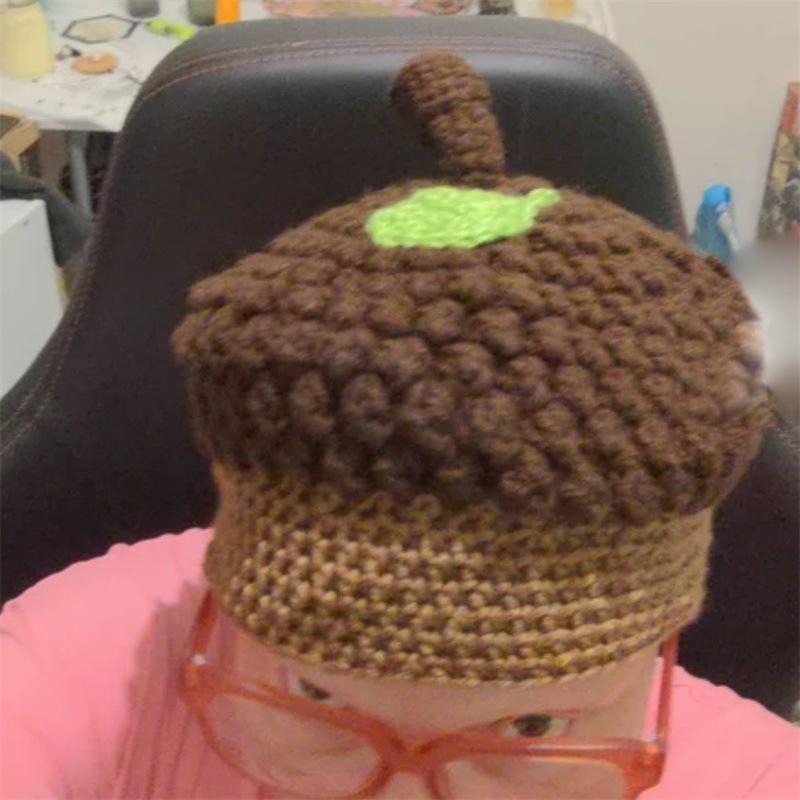 Новый стиль, связанная крючком вручную цветная медвежья ушка, модная персонализированная шапка-пуловер для взрослых