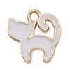 Set of 20 DIY Alloy Oil Drop Pendant Earrings - White Love Notes Design