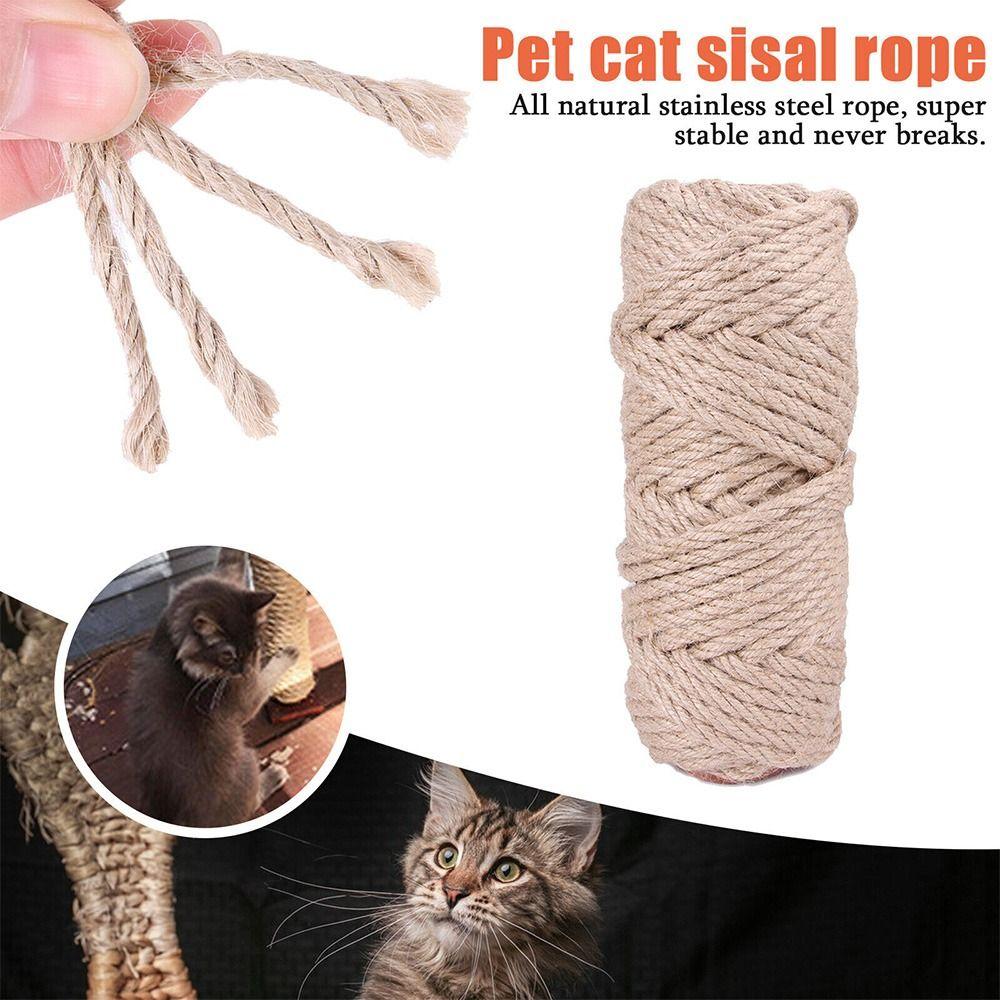 Сменный джутовый шпагат, скрученная сизалевая веревка, кошачья игрушка для дерева, веревка для связывания, веревка для кошачьей когтеточки