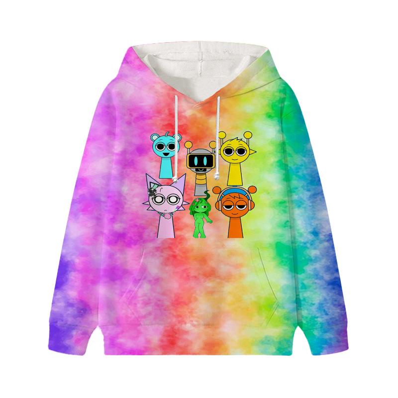 Sprunki Incredibox Hoodie Cartoon Game Children's Cute Children Autumn Sweatshirt Manga Clothes Kid Girl Boy Top Hoody Hoodies