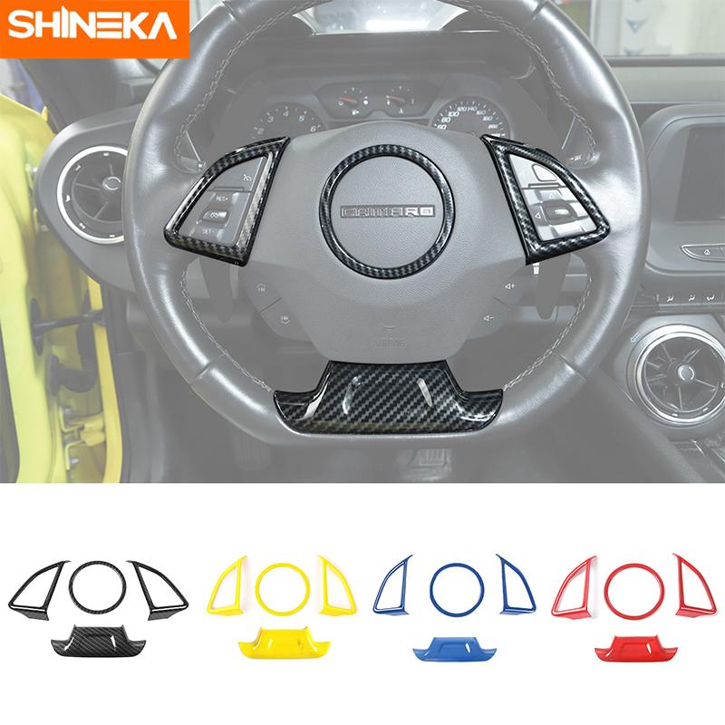 SHINEKA автомобильный руль, декоративная крышка, наклейка для Chevrolet Camaro 2017 2018 2022, интерьер
