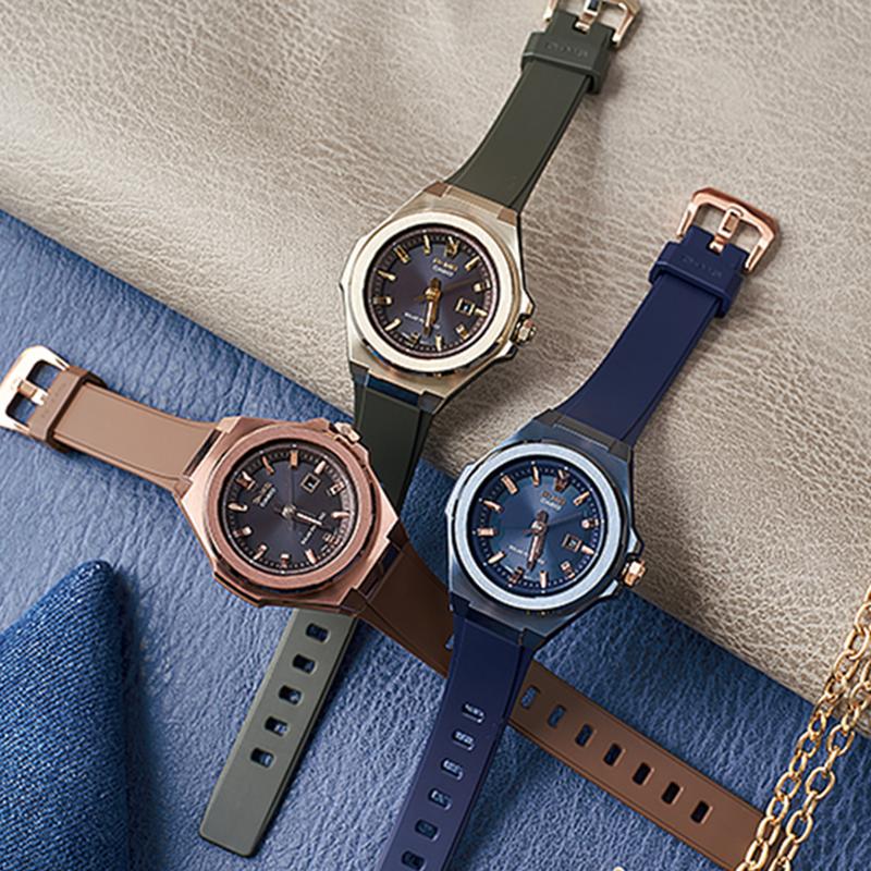 Casio Серия BABY-G G-MS, элегантная и модная, с питанием от солнечной энергии, водонепроницаемая для спорта, кварцевый механизм, полимерный ремешок, японский и корейский MSG-S500G-3APR