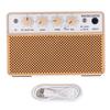 10W Portable Amplifier Rechargeable Electric Guitar Bass Practice Amplifier with Clean and Drive