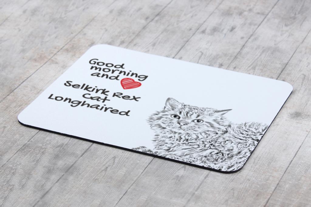 Selkirk Rex Longhaired – Mouse pad with print, personalized cat pad | Art-Dog