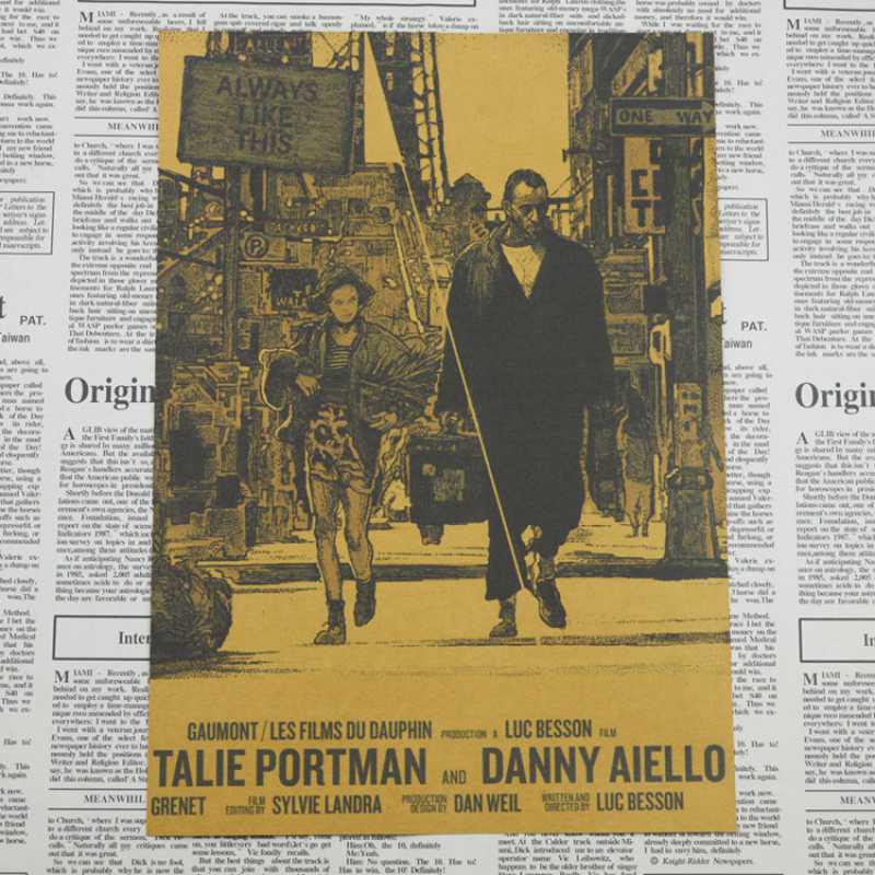 Free Shipping: Leon Lyne Killer Classic Retro Movie Poster - Nostalgic Kraft Paper Decorative Art