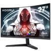 KOORUI Gaming Monitor Curved Monitor 27 Inch 180Hz 1ms GTG Display PC Monitor Full Sync Speaker 27E6CA HD/1500R/HDR/Adpitive (G-SYN