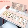 Кавайный Кот Игровой Коврик для Мыши Геймерский Нескользящий Mausepad Компьютерные Аксессуары Коврик для Стола Коврик для Мыши Коврики Клавиатура ПК Шкаф XXL