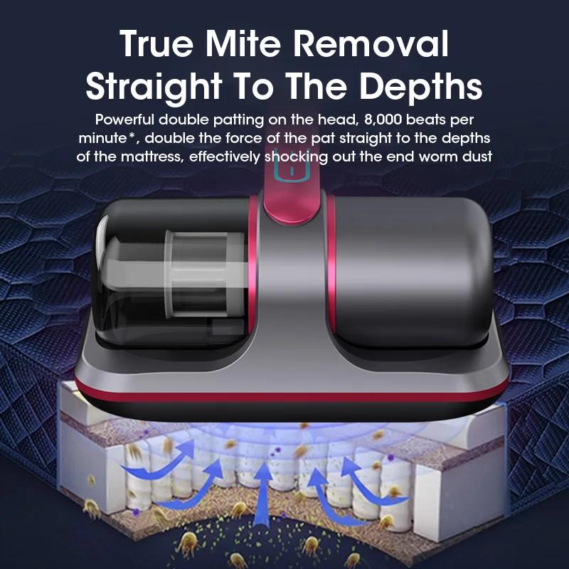 Vacuum Mite Remover 12000PA UV Sterilization Wireless Handheld Vacuum for  Sofa Bed Mattress Dust Washable Filter Winter Sheet