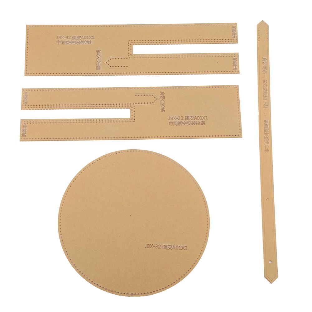 Кожаное ремесло Прозрачный акриловый шаблон для наплечной сумки Круглая сумка Шаблон Трафарет Сделай сам JBX 32