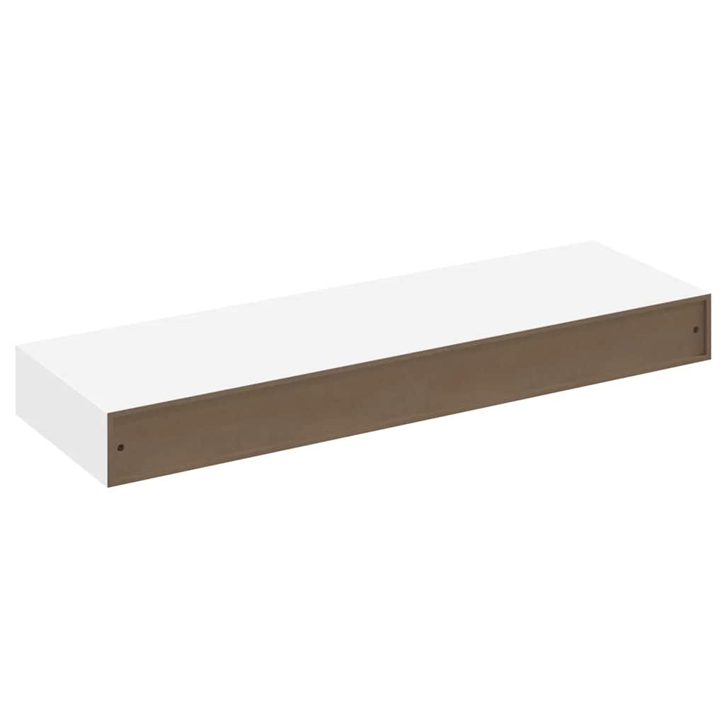 Wall Mounted Shelf with Drawers 2 pcs White 80 cm