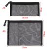 Stationery Makeup Handbags Transparent Grid Zipper Pencil Case Mesh Pen Bag Cosmetic Storage